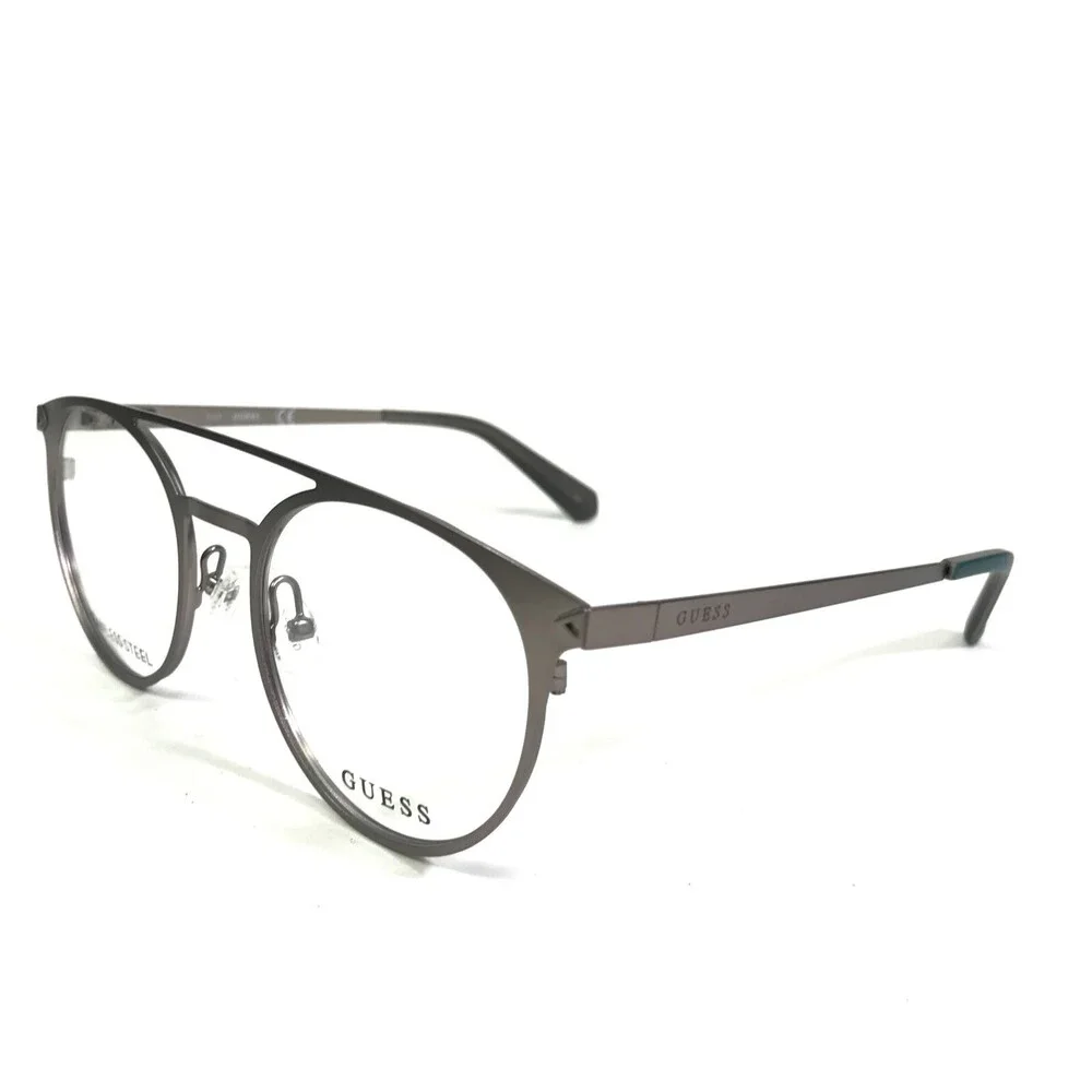 Guess Eyeglasses Frames GU1956 009 Grey Gunmetal Round Full Rim 50-19-140